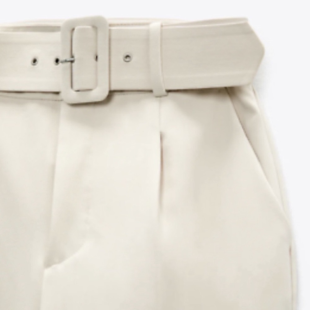 Blogger's Favorite 🤩 Zara Business Pants with Fabric Covered Belt - Picture 5 of 6